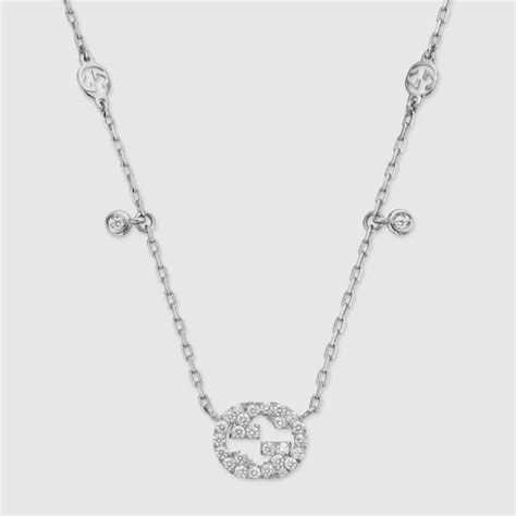 gucci diamond and ruby skelton necklace|Gucci Interlocking diamond necklace .